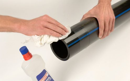 PE Trinkwasserdruckrohr für schweißen vorbereiten
