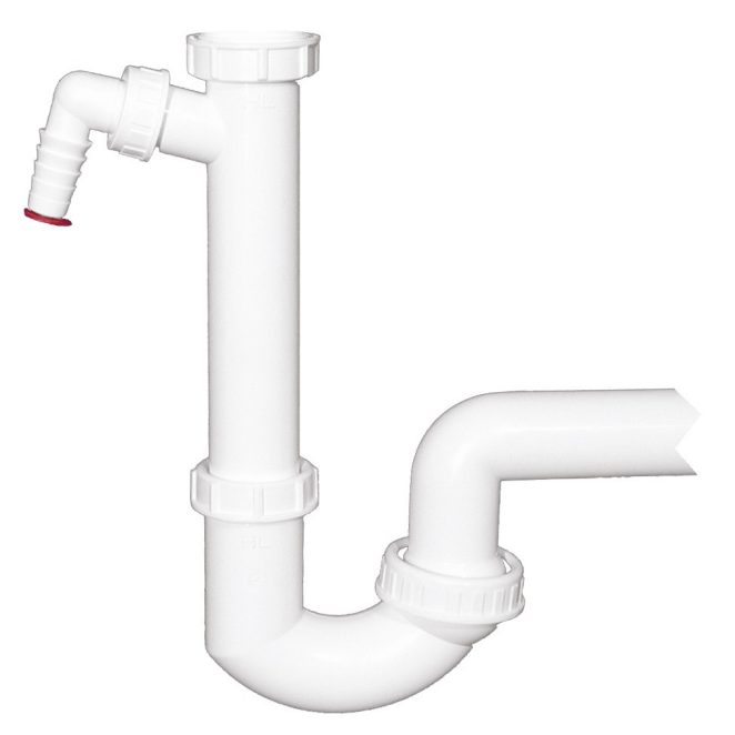 Siphon mit Waschgeräteanschluss HL100