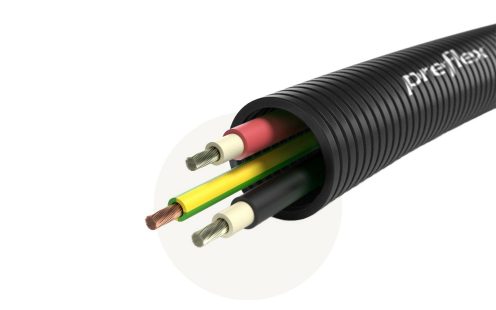 Vorverdrahtetes Rohr für PV Installation