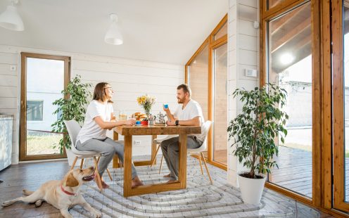 Fussbodenheizung im Wohnzimmer