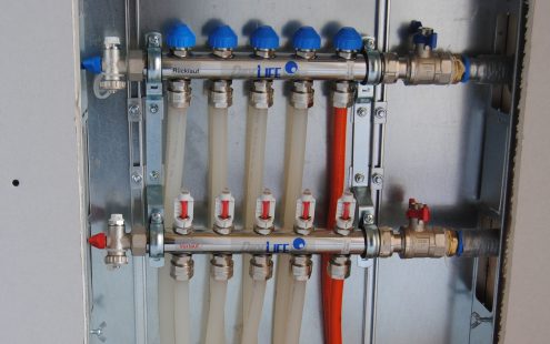 Verteiler Fussbodenheizung installiert