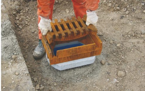 Verlegung Straßenablauf