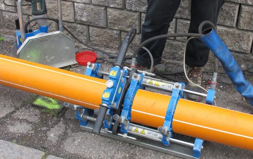 Gasleitung PE Gasrohr schweißen