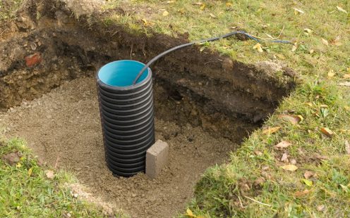 Mastfundament verlegt