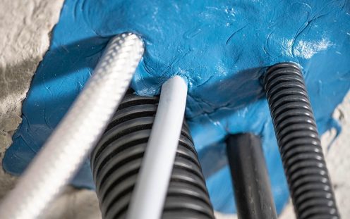 Rohreinführung abgedichtet mit Drifil