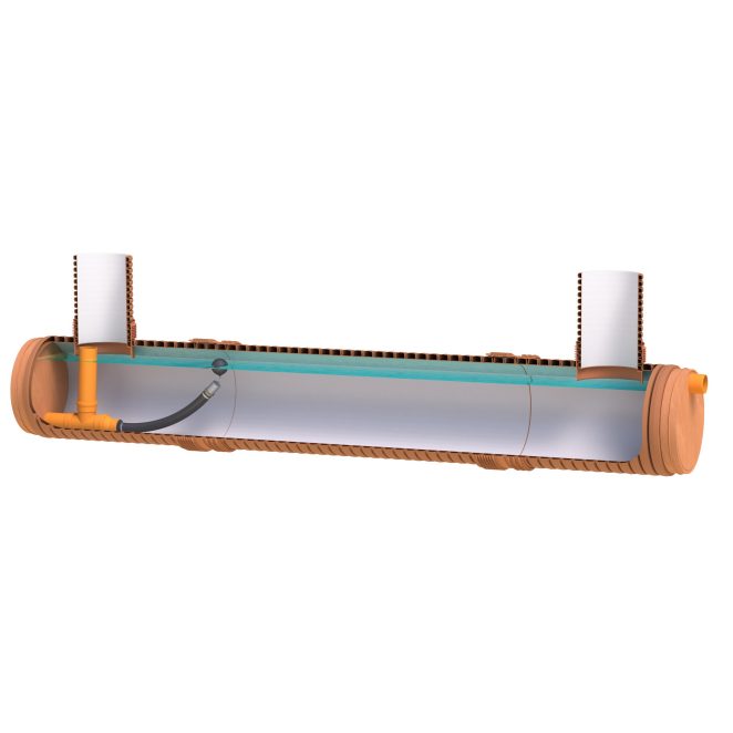 Graphik 1 -Tank Stauraumkanal mit Wasser 1x1