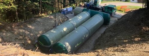 Großer Trinkwasserspeicher verlegt in Randegg