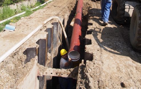 Verlegung PP Master Kanalrohre