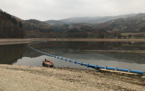 Regenwasserleitung aus Pipelife Rohren verlegt durch den Stubenbergsee