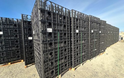 Die schwarze Stormbox 1 ECO besteht aus 100% hochwertigem PP-Recycling-Material.