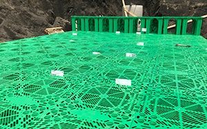 Installierte Versickerungsbox Stormbox für Regenwassermanagement