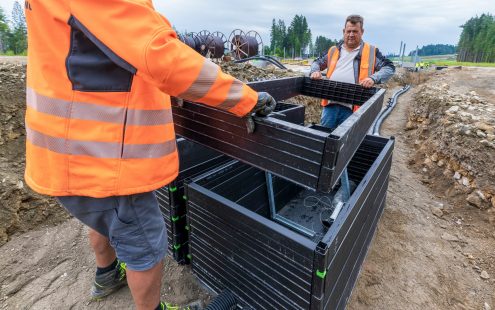 Verlegung Kabelschutz auf S10