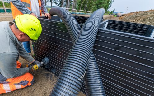 Verlegung Kabelschutz auf S10