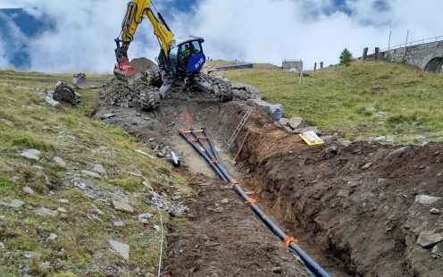 Verlegung Robuster Rohre in alpinem Gelände